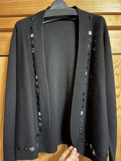 高級素材　エクストラファインメリノ　カーディガン