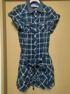 バーバリー　ロンドン　ブルーレーベル　ノバチェック　ティアード　ワンピース