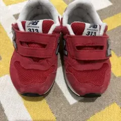 new balance 313 赤 ベルクロ キッズシューズ