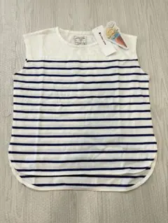 GLOBAL WORK ネイビー ストライプ ノースリーブ Tシャツ 120cm