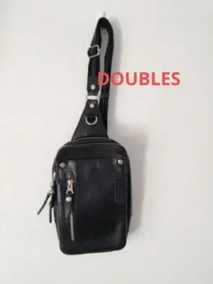 DOUBLES ボディバッグ ブラック レザー