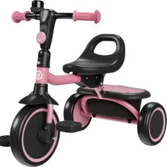 【開封済・未使用】besrey 三輪車 ベル付き キッズバイク ピンク 乗用玩具のサムネイル