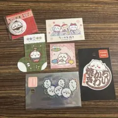 ちいかわ焼き　ステッカー　ロゴ　ちいぽけノベルティ　くつしたカード　ステッカー