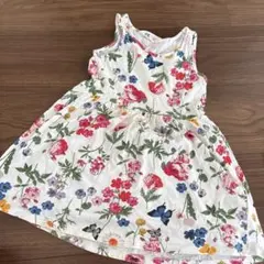 H&M 花柄 ノースリーブワンピース 100cm