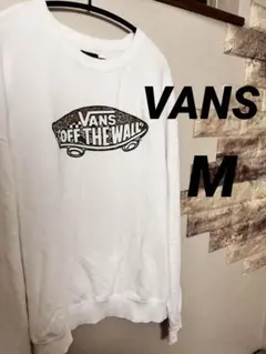 VANS バンズ トレーナー スウェット ホワイト 白 ロゴ スケボー Mサイズのサムネイル