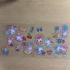 ドロップジュエリーシール　フワフワらびちゃん　ハッピーマーチ　シールお裾分け