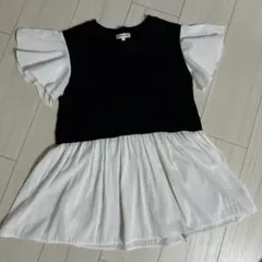 GLOBAL WORK 半袖シャツ 黒・白150