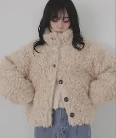 LIAN プードルファーブルゾン　アイボリー