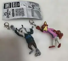 ズートピア2　ゆらゆらつながるマスコット　ニック　パウバード　ガチャガチャ
