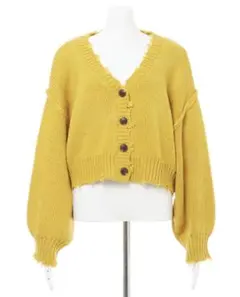 INGNI ブロークンVネックショートカーディガン