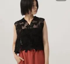 ☆今週末まで出品☆BAYFLOW キーネックレースベストのサムネイル