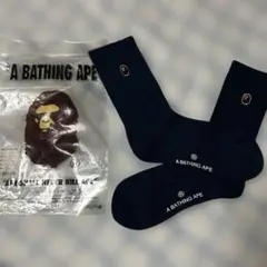 A BATHING APE ソックス ネイビー L