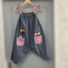 GRAND GROUNDストライプオーバーオール