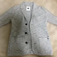 ZARA キッズ ニットジャケット グレー 3ボタン テーラード 子供服