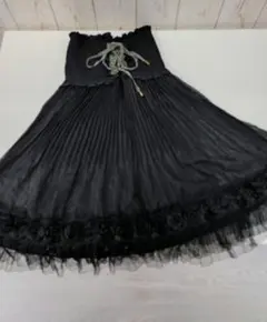axes femme　アクシーズファム　フレアスカート　薔薇　黒　M