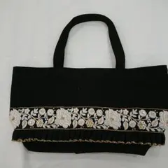 インド刺繍リボン トートバック ハンドメイド