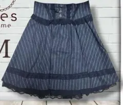 美品 axes femme アクシーズファム　フレアスカート 黒レース