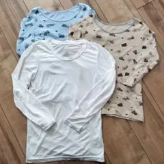 長袖シャツ3枚セット　子供　男の子　しまむら　トップバリュ　まとめ売り120