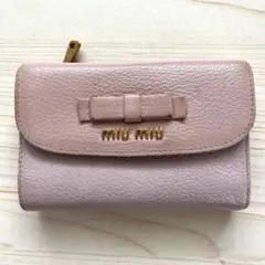 miu miu 三つ折り財布 マドラス バイカラー リボンのサムネイル