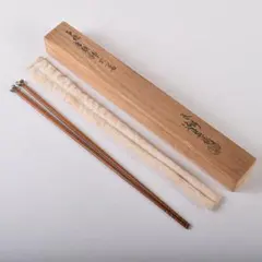 茶道具 竹影堂栄真造 にほんばし歌入 南鐐瓢頭 火箸 共箱 C R8577