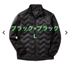 【新品】ワークマン MIXダウンクロスシールドジャケット L ブラック×ブラック