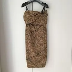 ヨーロッパブランド 新品 ワンピース 上質 パーティドレス ローズ柄 レア 素敵