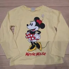 100【西松屋】Disney ミニーマウス 長袖カットソー 黄色