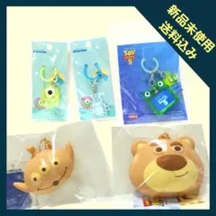 ディズニー ピクサー 5点セット　めじるしチャーム３種　パンスクイーズ2種