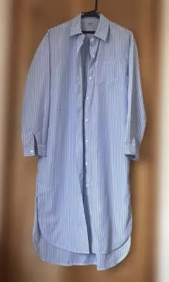 ZYCIYAストライプ 長袖シャツワンピース