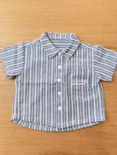 バースデイ ベビー 縦ストライプ柄シャツ 80サイズ 新品未使用