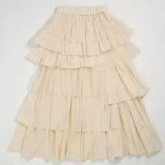 NOTRE emor random hem tulle skirt アイボリー