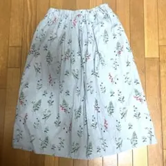 ohana 花柄 ロングスカート 日本製 オハナ ウエスト総ゴムのサムネイル