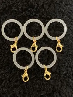 ゴールド　カニカン付アンブレラマーカー　5個セット