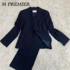 【美品】M-PREMIER レディースビジネススーツ ブラック 春夏 38のサムネイル