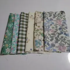 【6枚セット】カットクロス はぎれ 花柄など 約24×24cm