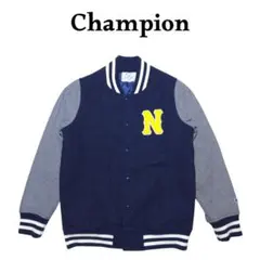 Champion Nロゴワッペン ウールスタジャン 袖目あり