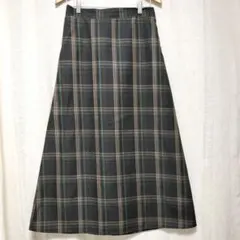 チェック ロング スカート