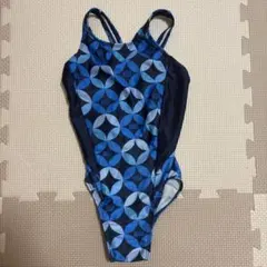 NSI キッズ 水着 100cm ブルー サークル柄