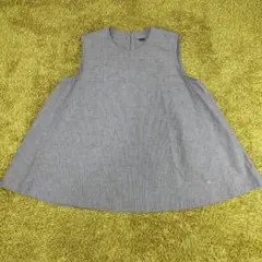 【美品】45R ストライプ ノースリーブチュニック　ブラウス　 フレア　サイズ3