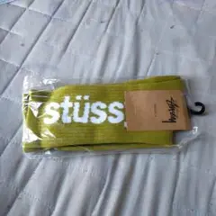 ステューシーメンズソックス　オリーブグリーン