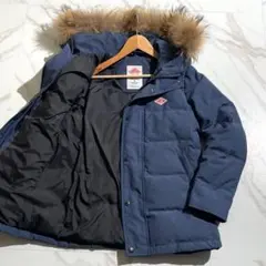 【美品】ダントン ダウンジャケット ラクーンファー 2way 紺色 近年モデル