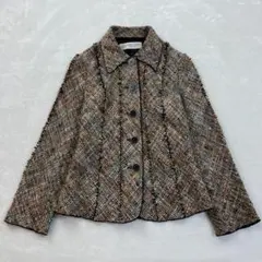 HARDY AMIES　ツイードジャケット　マルチカラー　シャツジャケットのサムネイル