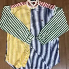 TOMMY HILFIGER ストライプ長袖シャツ L