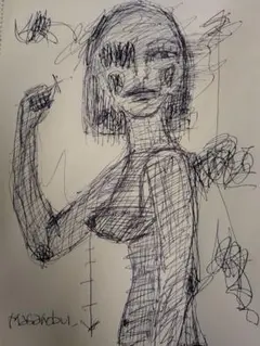 絵画キャップをかぶった少年singulart作家MASANOBU ODA - メルカリ