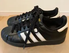 値下げ！adidas スーパースター ブラック/ホワイト　27cm