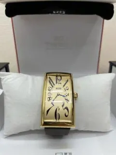 美品】TISSOT ティソ バナナ ウォッチ ブラウン スクエア