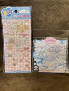 シナモロール 5sizeステッカー ぷくっと　マシュマロシール 2種セット