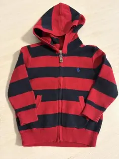 ラルフローレン　ロゴ刺繍フード付きパーカー　12m