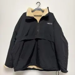 Java リバーシブル ハーフジップ ナイロン ボアオーバーサイズ ブルゾン