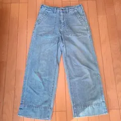 coenライトブルー ワイドレッグデニムパンツs